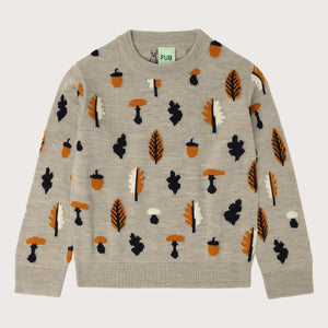 Jacquard Sweater - 100% Merino - Oat Melange (2-8y) *Arriving 2026