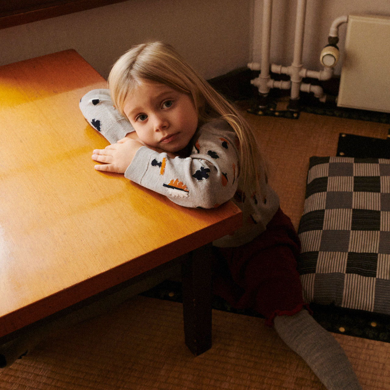 Jacquard Sweater - 100% Merino - Oat Melange (2-8y) *Arriving 2026