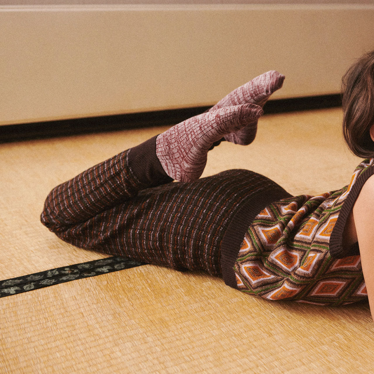 Knitted Pants - 100% Merino - Melange Stripes (2-12y+ Teen/Womens XS) *Arriving 2026