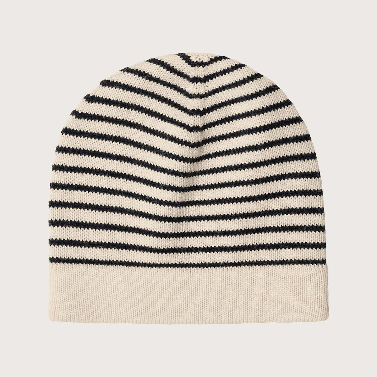 Sailor Stripe Rib Beanie - 100% Merino - Ecru/Navy (6-12y+ Adults) *Arriving 2026