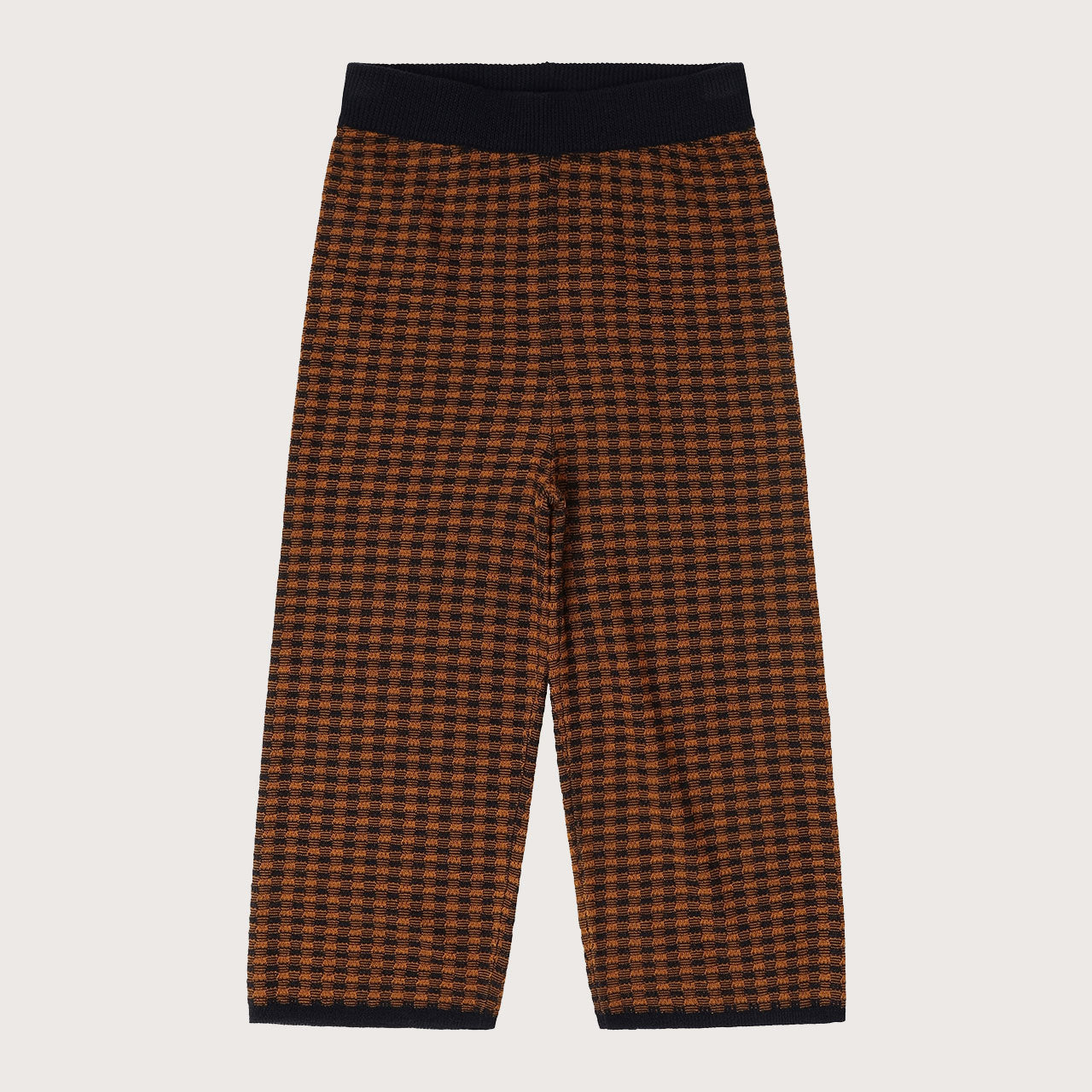 3/4 Length Checked Pants - 100% Merino - Navy/Amber (Teens-Womens S) *Arriving 2026