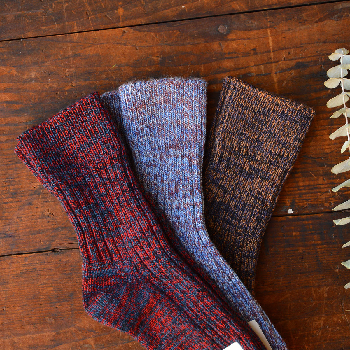 FUB Merino Wool Socks - AW25 Thick Melange Knit (Kids) *Last ones