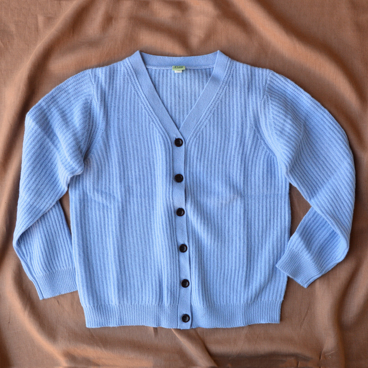 Women's Lambswool Cardigan - Sky (S)