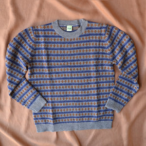 Jacquard Sweater - Lambswool - Charcoal Melange (2-12y+)