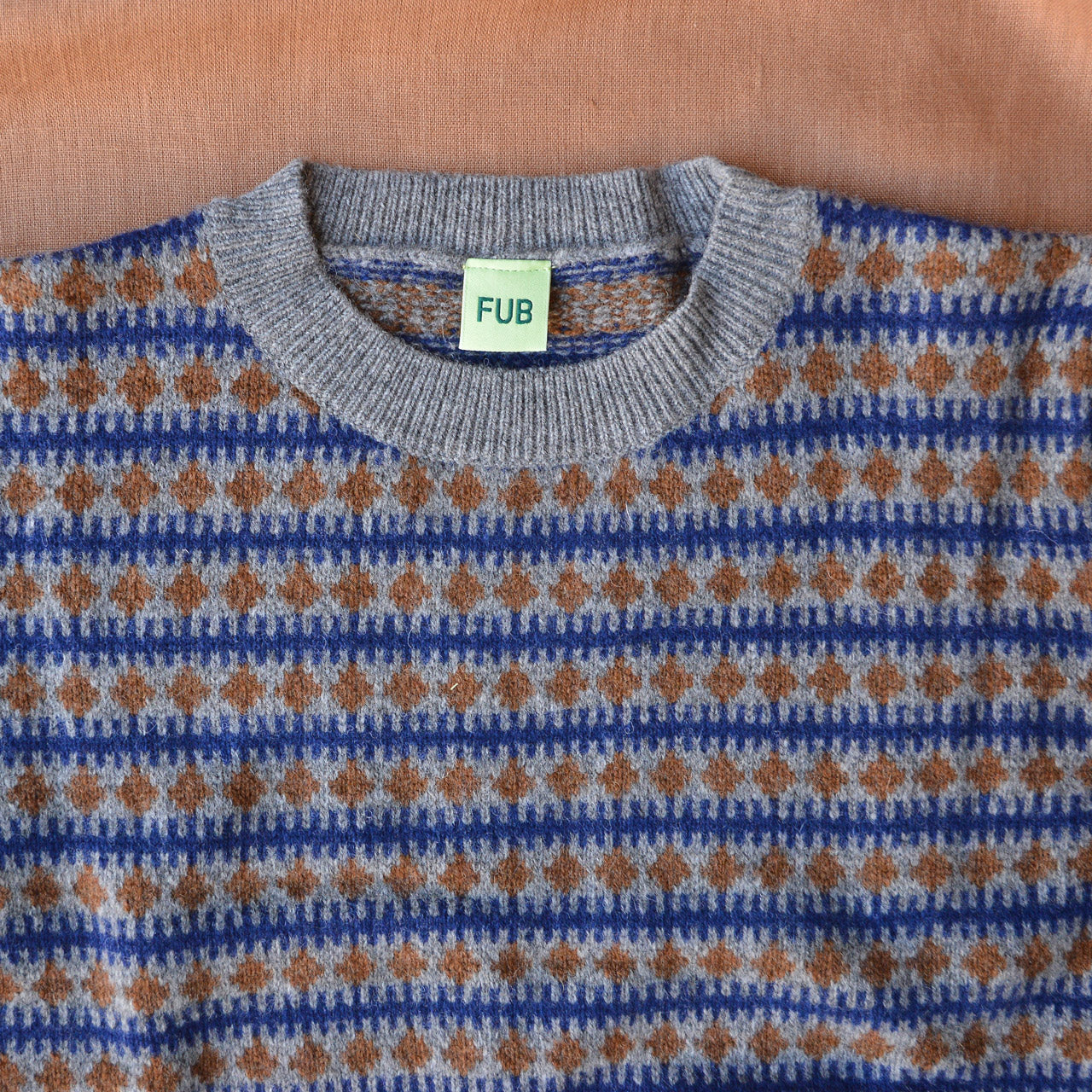 Jacquard Sweater - Lambswool - Charcoal Melange (9-12y+)