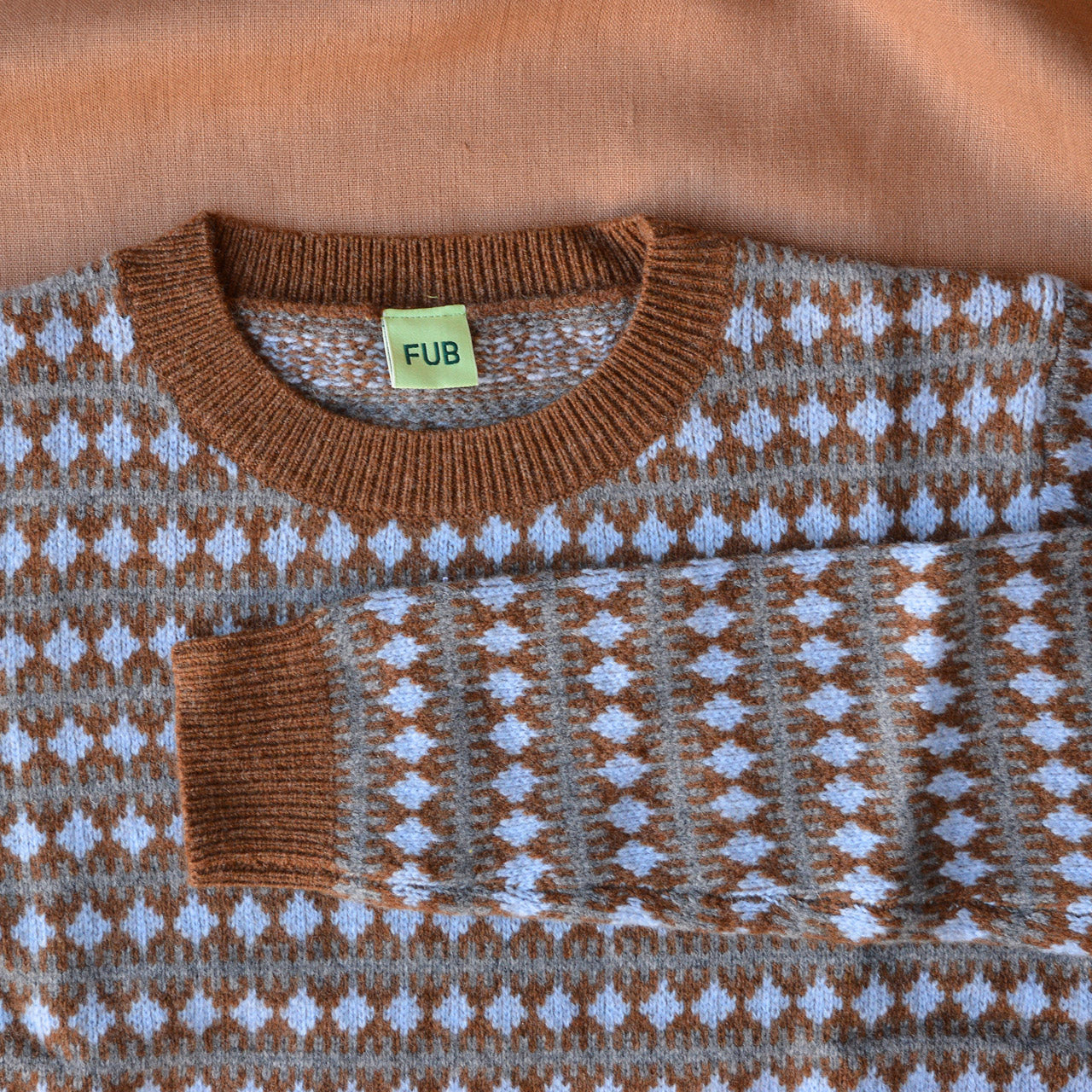 Jacquard Sweater - Lambswool - Amber (9-12y+)