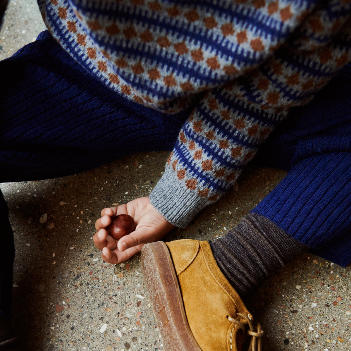 Jacquard Sweater - Lambswool - AW24 Amber (2-9y)