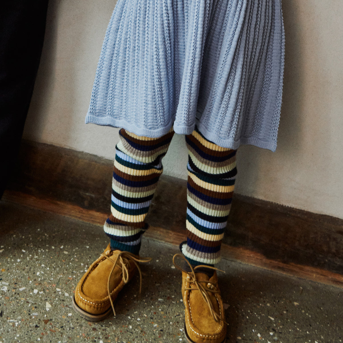 Leggings in 100% Merino - Multi Stripe (4-12y+ Teen/Womens' XS)