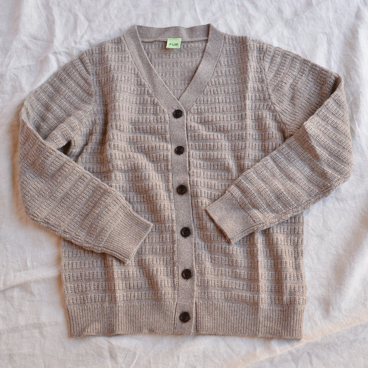 Women's Structure Cardigan - 100% Lambswool - Hazel Melange (Teens-Womens S) *Last One!