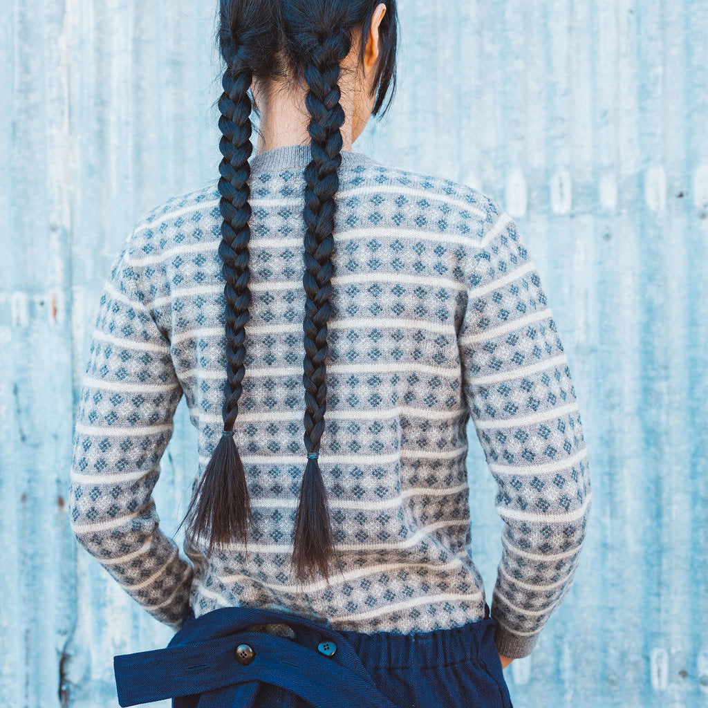 Jacquard Sweater - 100% Lambswool - Hazel Melange (2-12y+)