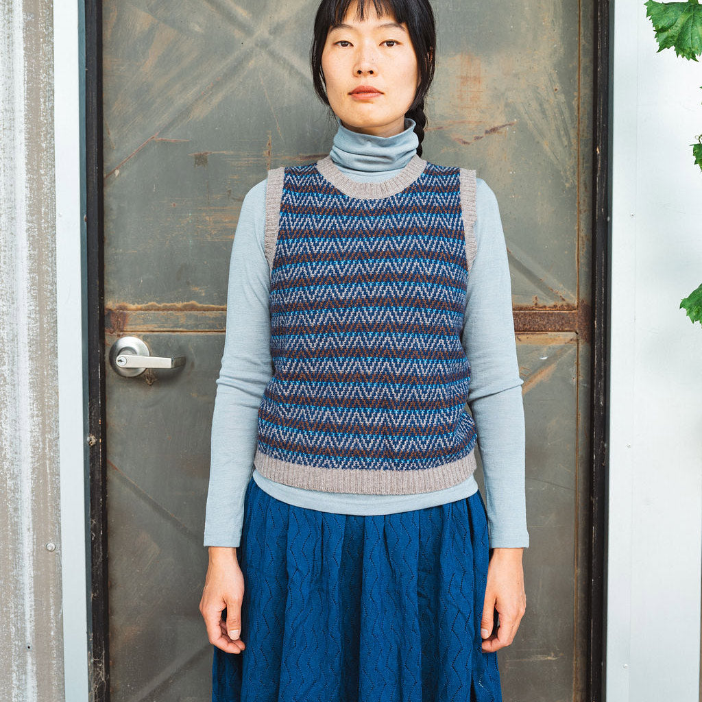 Jacquard Knit Vest - 100% Lambswool - Hazel and Blue (2-12y+)