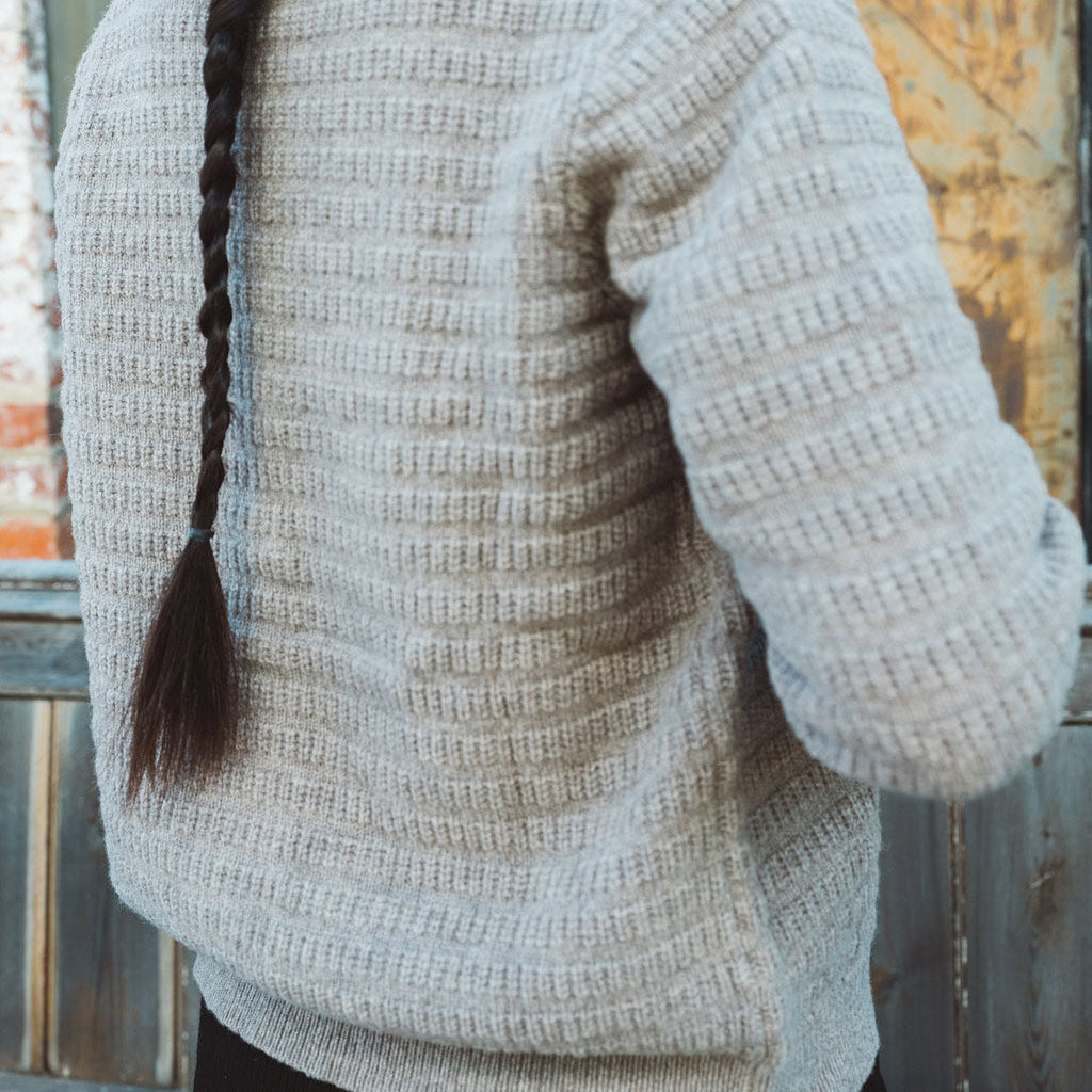 Women's Structure Cardigan - 100% Lambswool - Hazel Melange (Teens-Womens S) *Last One!