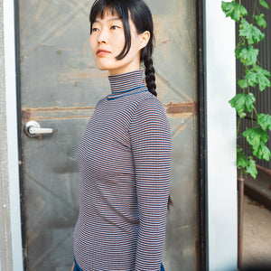 Rollneck Rib Sweater - 100% Merino - Ecru/Clay/Pond (2-12y+)