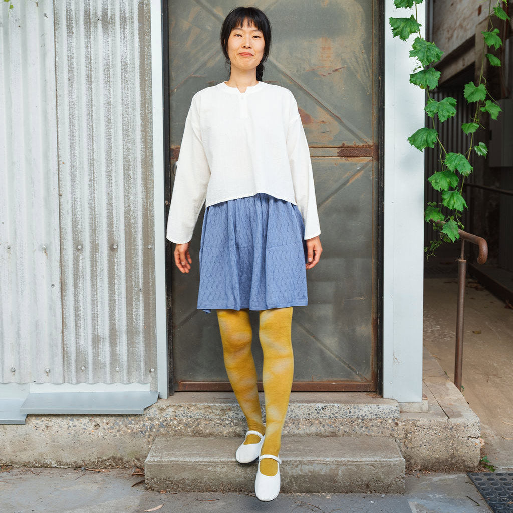 Pointelle Skirt - 100% Merino - Dusty Violet AW25 (7-9y) *Last ones