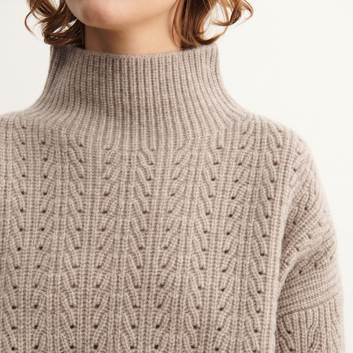 Women's Structure Sweater - 100% Lambswool - Oat Melange (S-L) *Arriving 2026