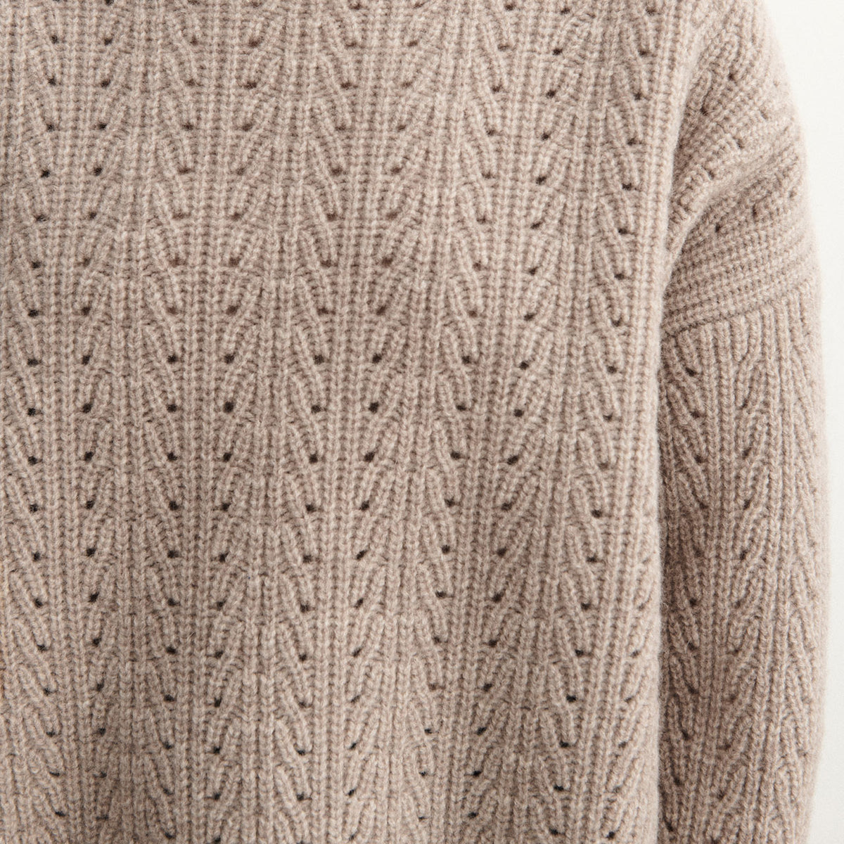 Women's Structure Sweater - 100% Lambswool - Oat Melange (S-L) *Arriving 2026