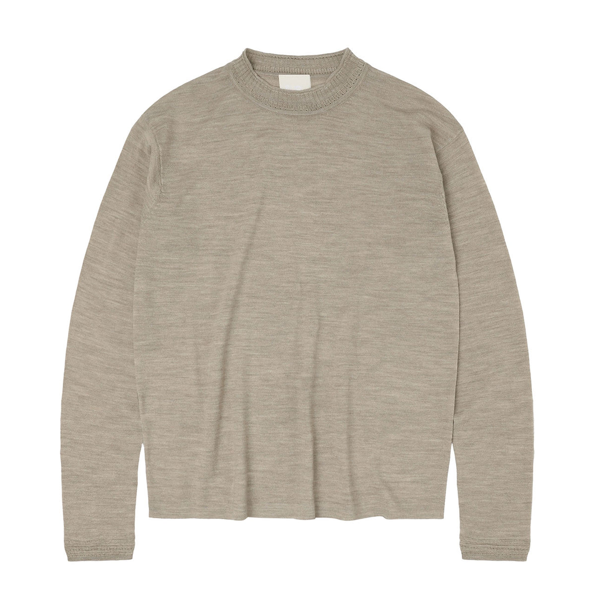 Women's Long Sleeve Top - 100% Merino - Oat Melange (S-L)