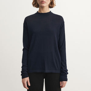 Women's Long Sleeve Top - 100% Merino - Dark Navy (S-L) *Arriving 2026