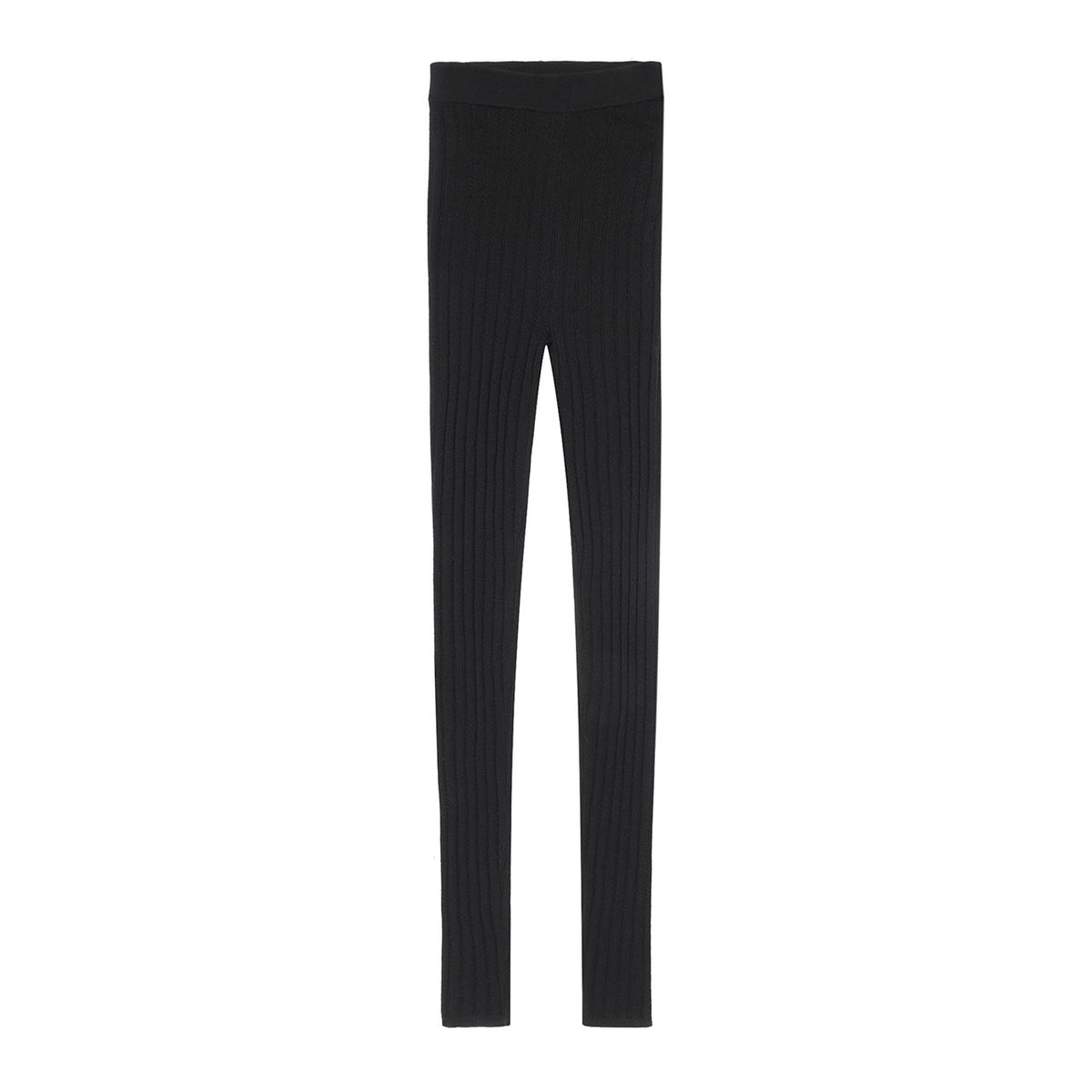 Women's Pointelle Leggings - 100% Merino - Black (S-L) *Arriving 2026