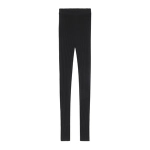 Women's Pointelle Leggings - 100% Merino - Black (S-L) *Arriving 2026