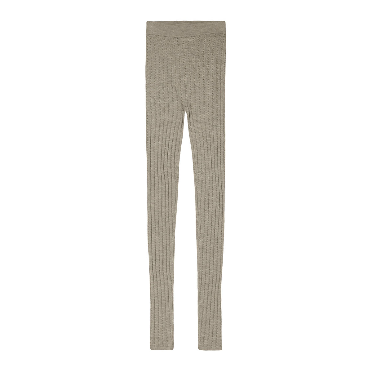 Women's Pointelle Leggings - 100% Merino - Oat Melange (S-L) *Arriving 2026