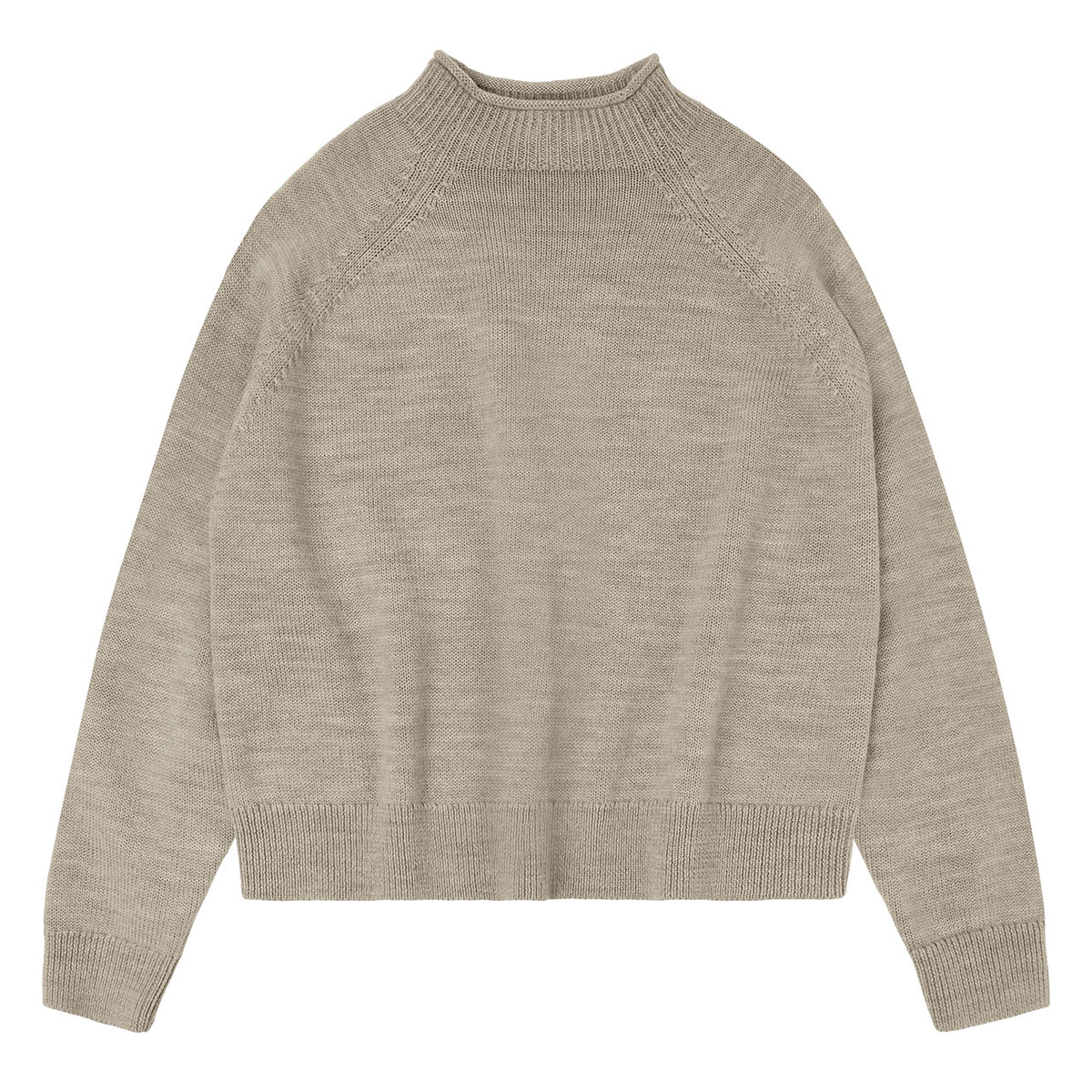Women's Raglan Sweater - 100% Raw Wool - Oat Melange (S-L) *Arriving 2026
