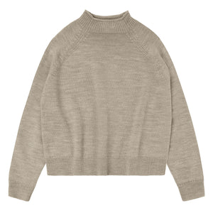 Women's Raglan Sweater - 100% Raw Wool - Oat Melange (S-L) *Arriving 2026