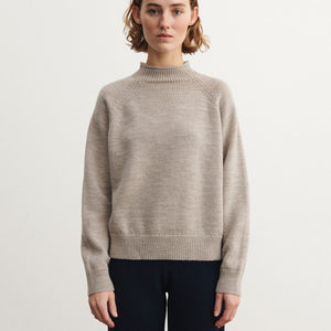 Women's Raglan Sweater - 100% Raw Wool - Oat Melange (S-L) *Arriving 2026