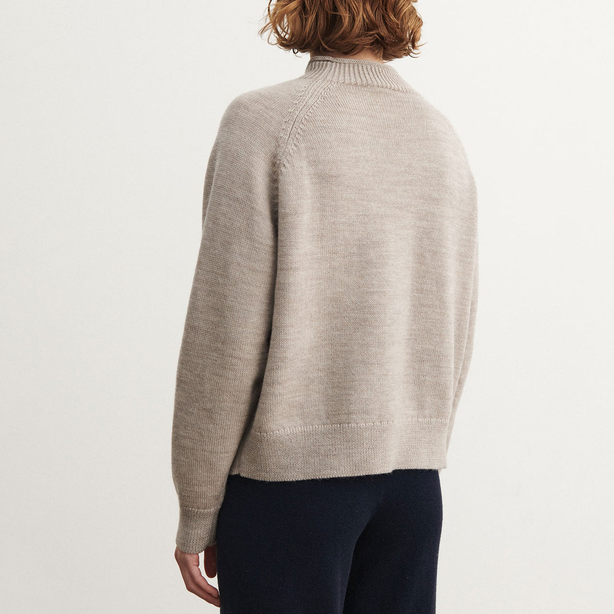 Women's Raglan Sweater - 100% Raw Wool - Oat Melange (S-L) *Arriving 2026