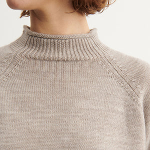 Women's Raglan Sweater - 100% Raw Wool - Oat Melange (S-L) *Arriving 2026