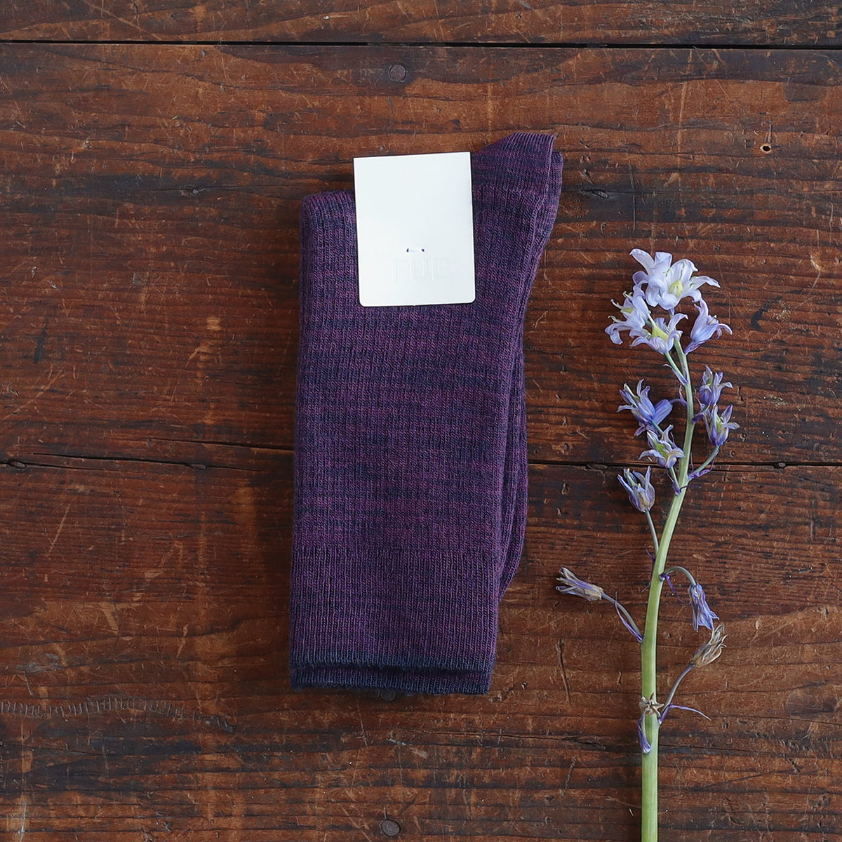 FUB Merino Wool Socks - Fine Melange Knit (Adults)