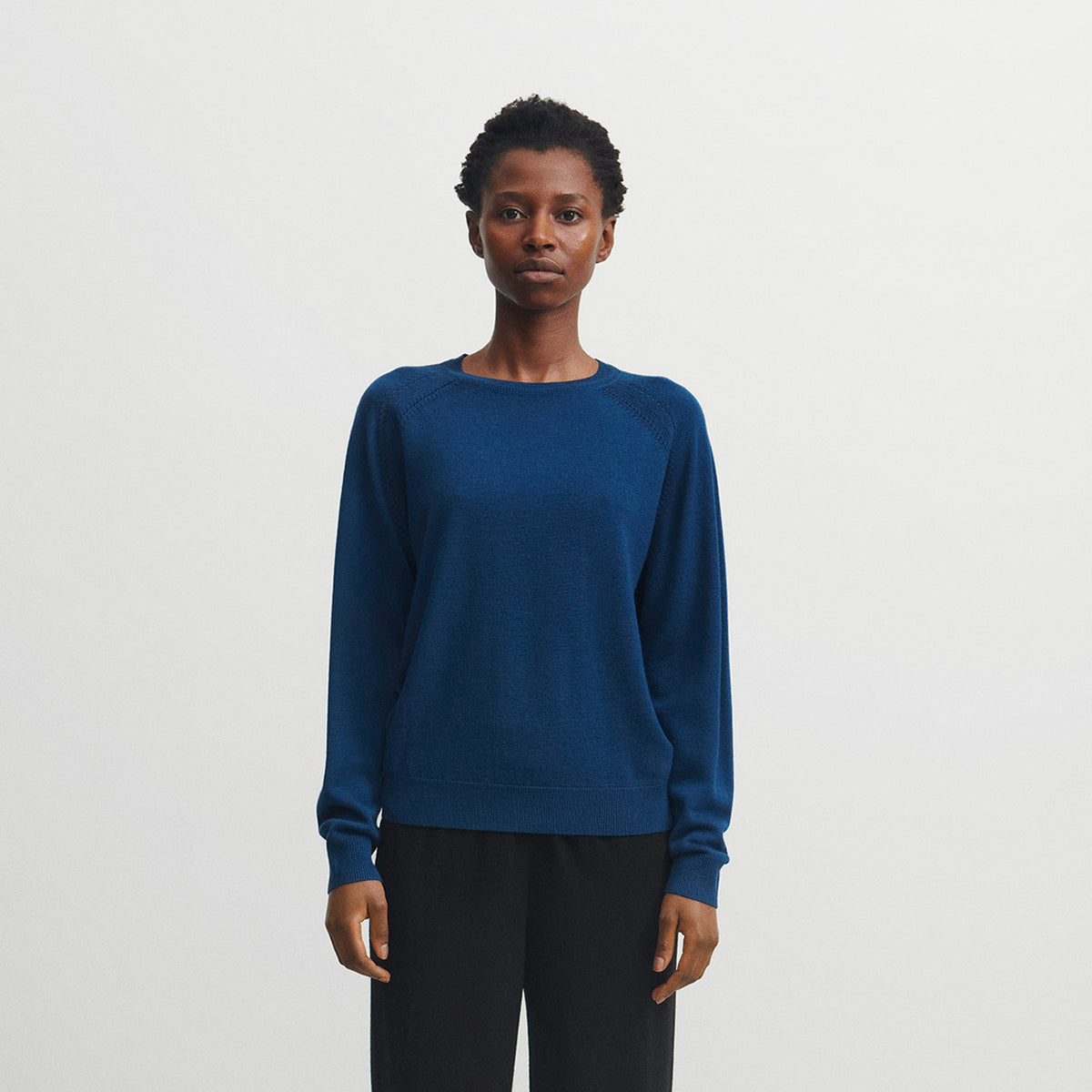 Women's Light Sweater - 100% Merino - Pond Blue (S, M, L)