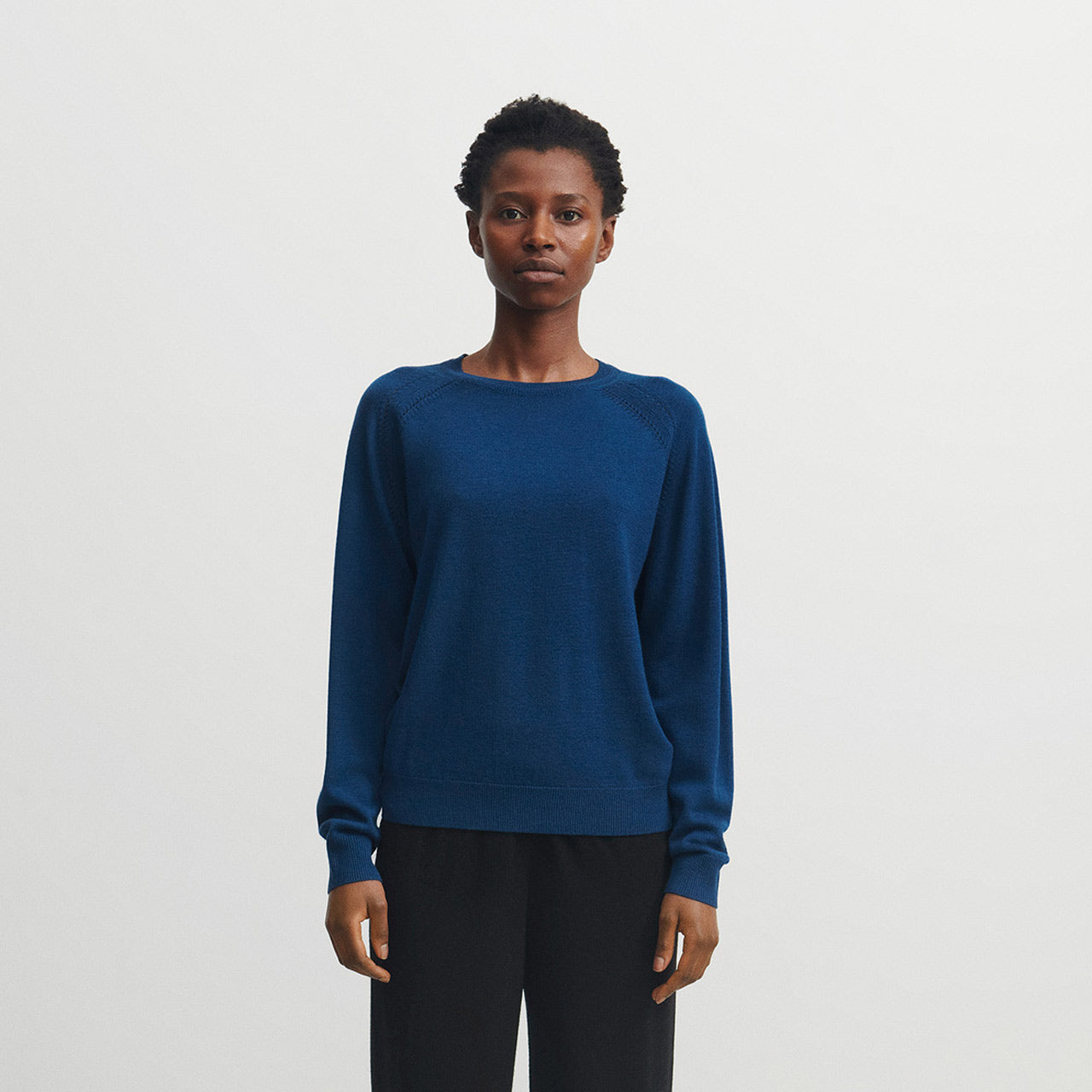 Women's Light Sweater - 100% Merino - Pond Blue (S, M, L)
