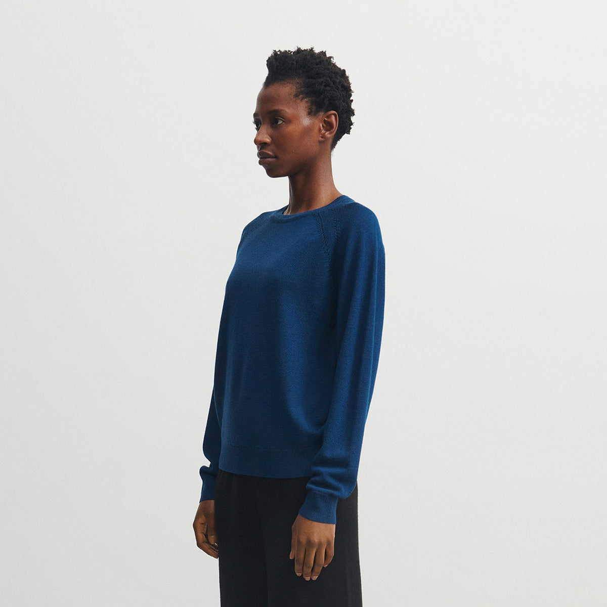Women's Light Sweater - 100% Merino - Pond Blue (S, M, L)