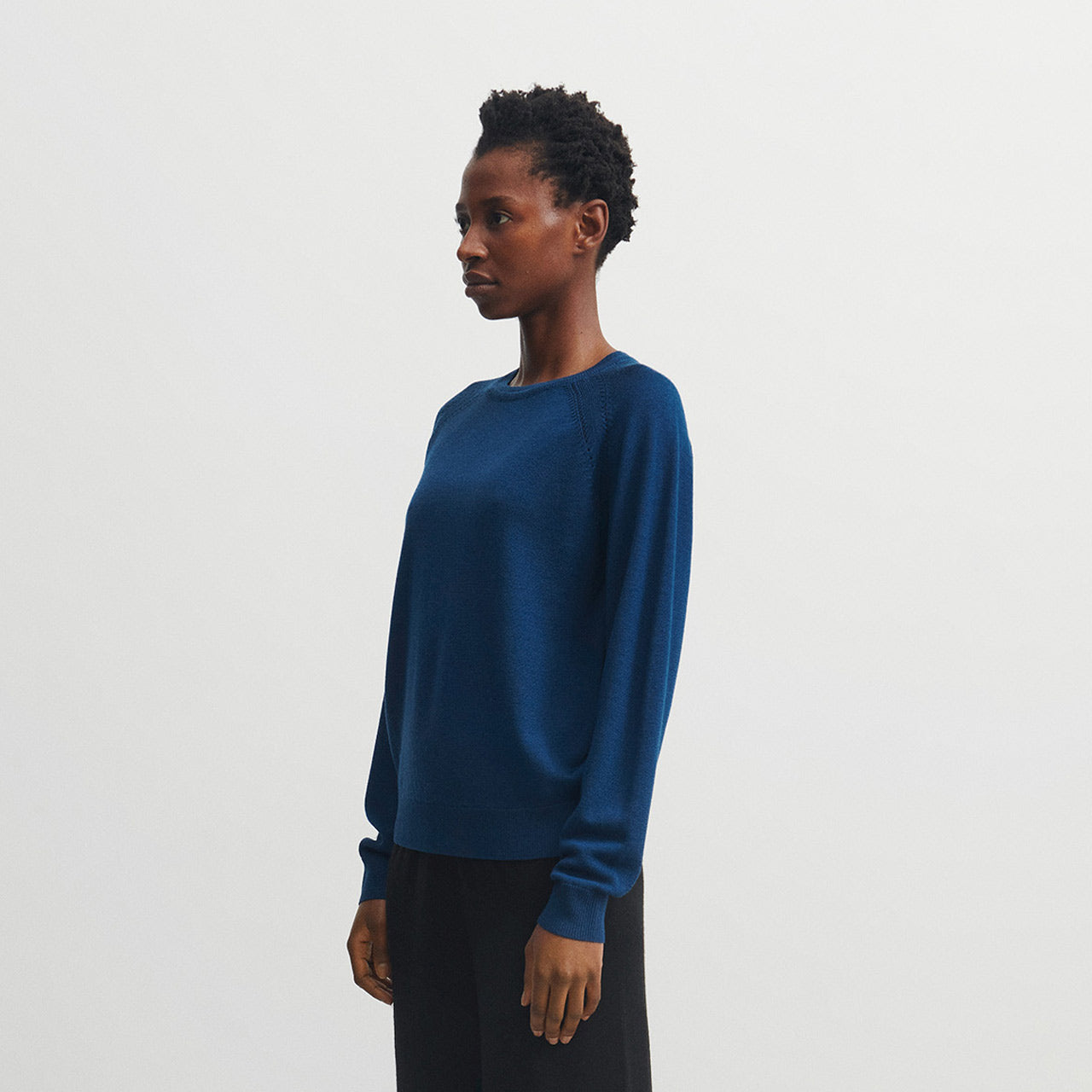 Women's Light Sweater - 100% Merino - Pond Blue (S, M, L)