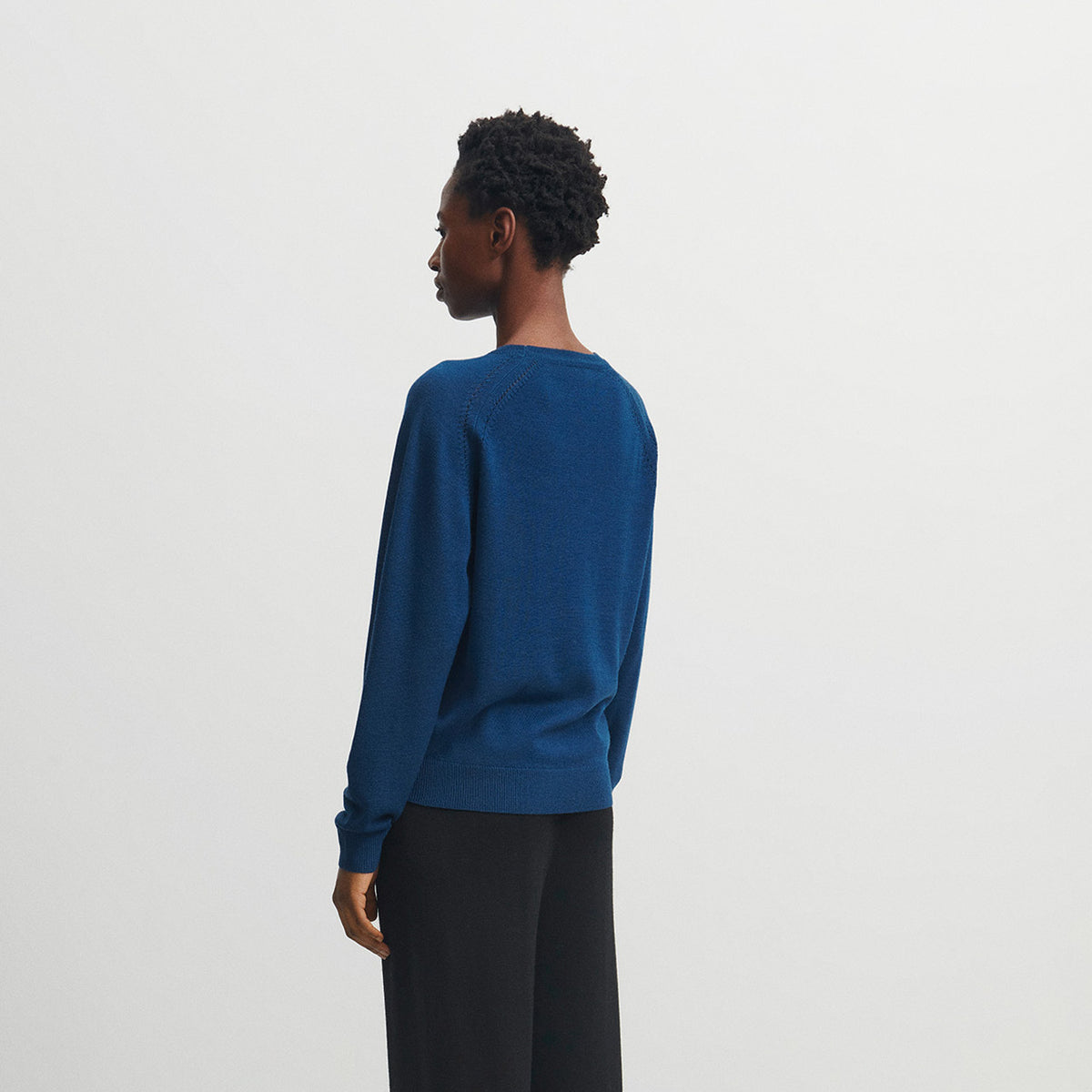 Women's Light Sweater - 100% Merino - Pond Blue (S, M, L)