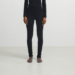 Women's Rib Leggings - 100% Merino - Black (S, M, L)