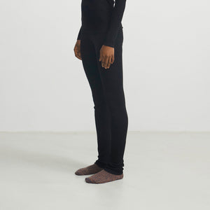 Women's Rib Leggings - 100% Merino - Black (S, M, L)