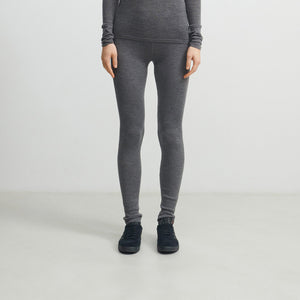 Women's Rib Leggings - 100% Merino - Grey (S, M, L)