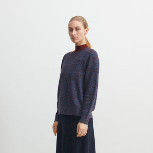 Women's Melange Sweater - 100% Merino - Deep Sky (S, M, L)