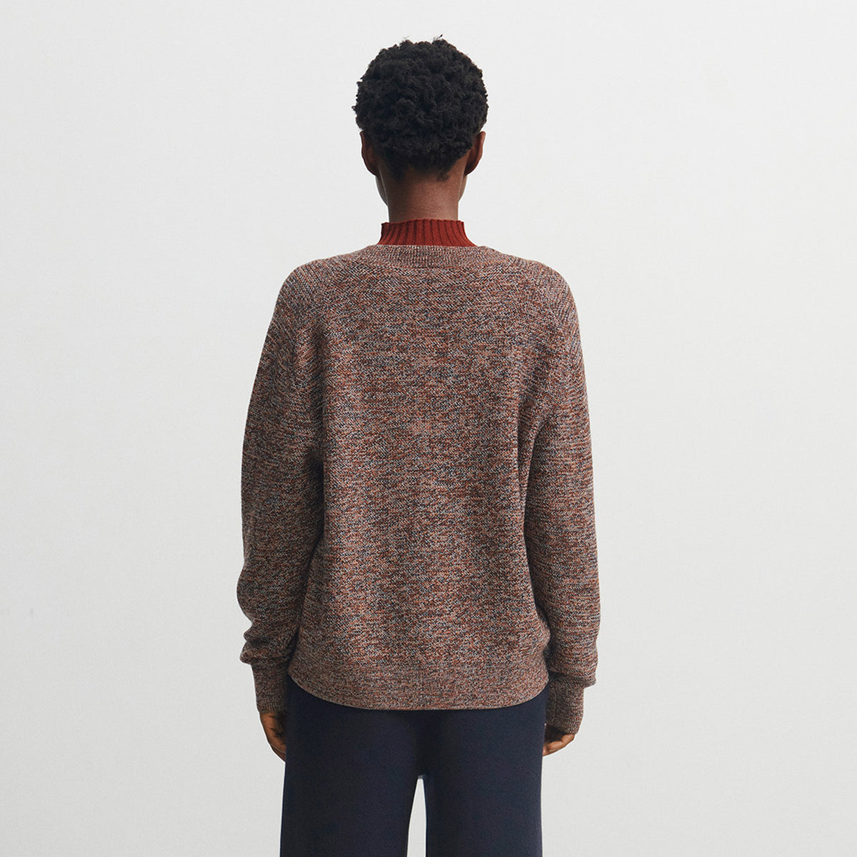 Women's Melange Sweater - 100% Merino - AW25 Ochre/Orange (S, M, L)