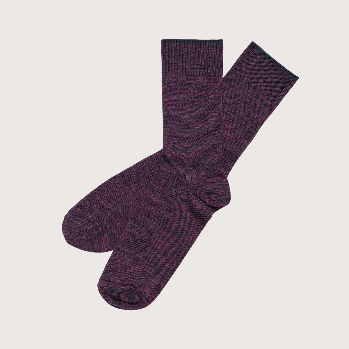 FUB Merino Wool Socks - Fine Melange Knit (Adults)