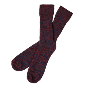 FUB Merino Wool Socks - Thick Melange Knit - Red (40-42) *Last ones