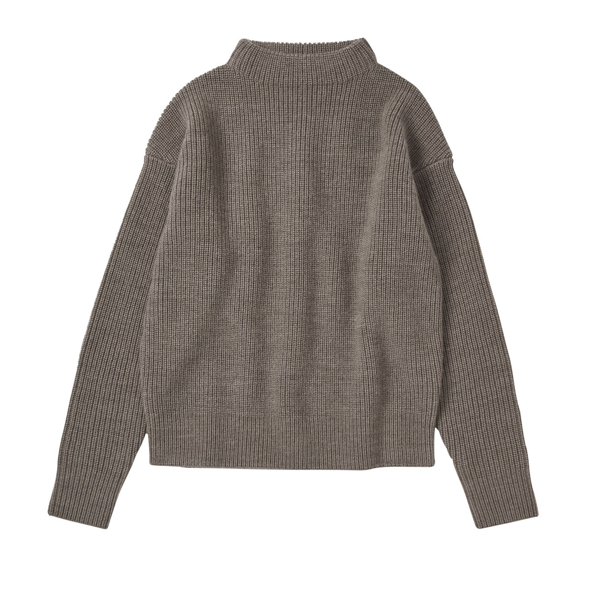 Women's Rib Sweater - 100% Raw Wool - Hazel Melange (S, M)