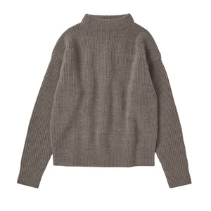 Women's Rib Sweater - 100% Raw Wool - Hazel Melange (S, M)