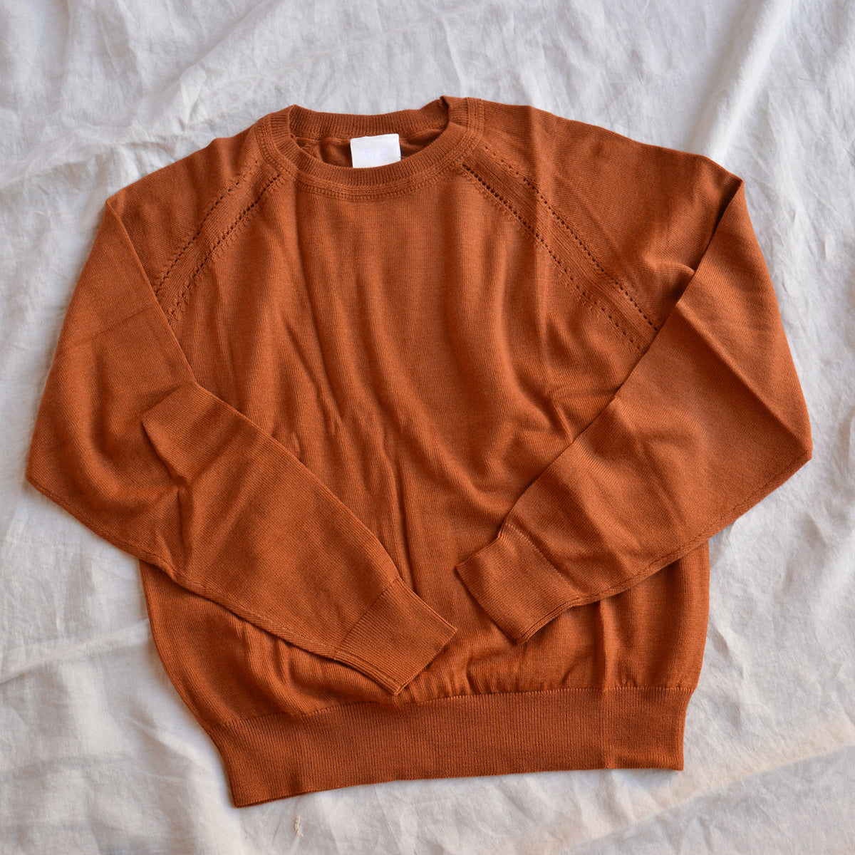 Women's Light Sweater - 100% Merino - Ochre Orange (S, M, L)