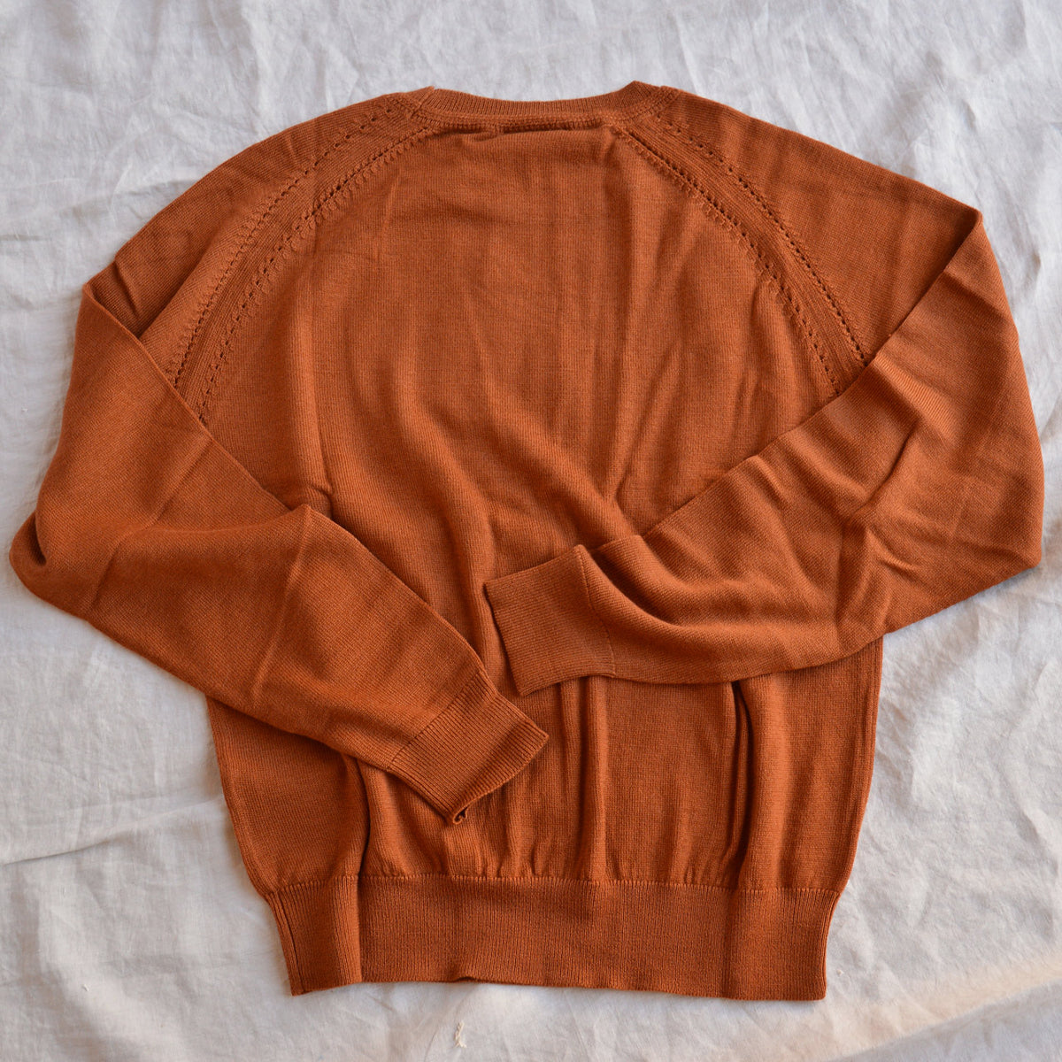 Women's Light Sweater - 100% Merino - Ochre Orange (S, M, L)