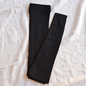Women's Rib Leggings - 100% Merino - Black (S, M, L)