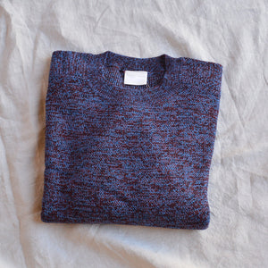 Women's Melange Sweater - 100% Merino - Deep Sky (S, M, L)