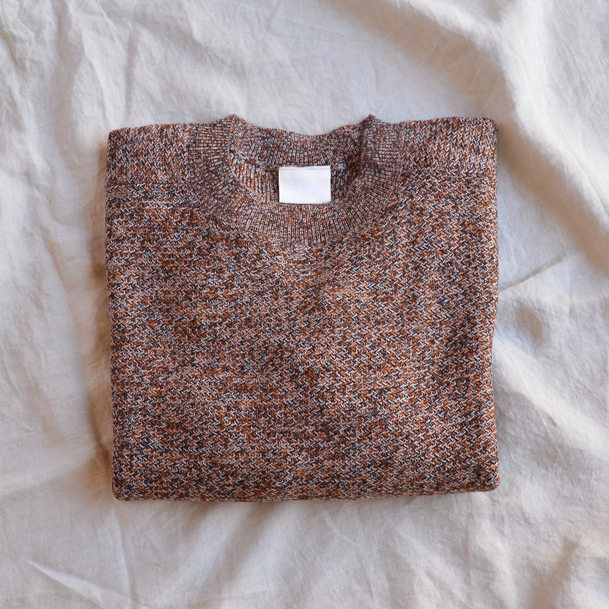 Women's Melange Sweater - 100% Merino - AW25 Ochre/Orange (S, M, L)
